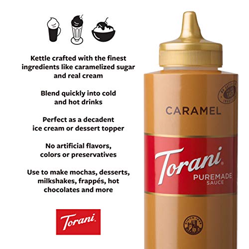 Torani Puremade Caramel Sauce, 16.5 Ounce Pack Of 4