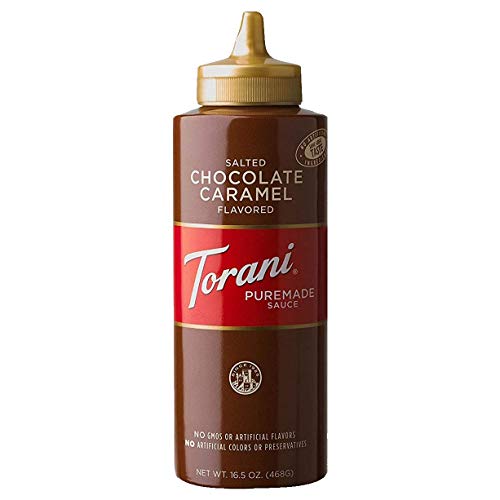 Torani Puremade Sauce, Salted Chocolate Caramel Flavor, Squzzee