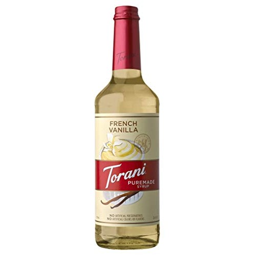 Torani Puremade Syrup, French Vanilla Flavor, Glass Bottle, Natu