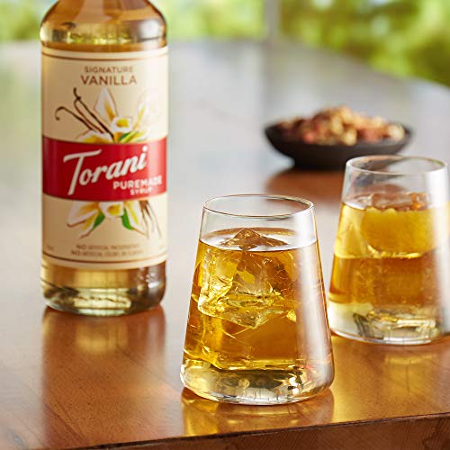 Torani Puremade Syrup, Signature Vanilla Flavor, Glass Bottle, N