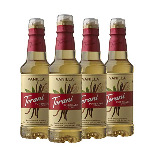 Torani Puremade Syrup, Vanilla, 12.7 Ounce Bottle Pack Of 4