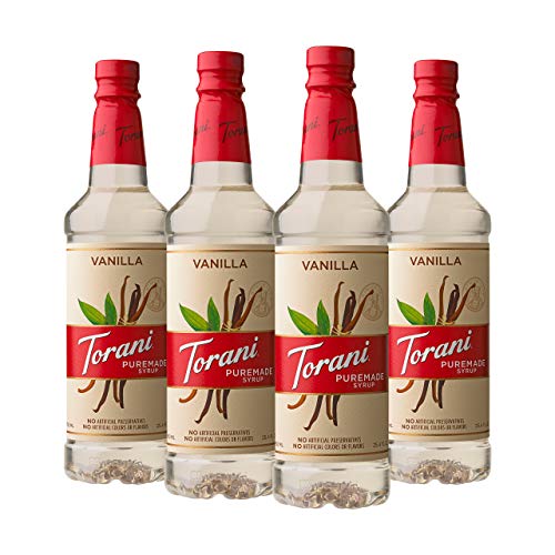 Torani Puremade Vanilla Syrup, 25.4 Fl Oz, Pack Of 4
