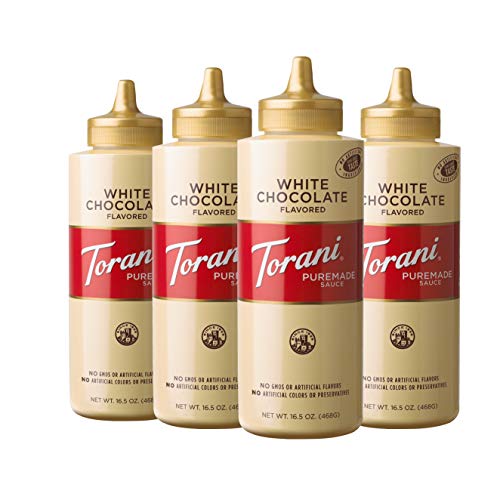 Torani Puremade White Chocolate Sauce, 16.5 Ounces Pack Of 4