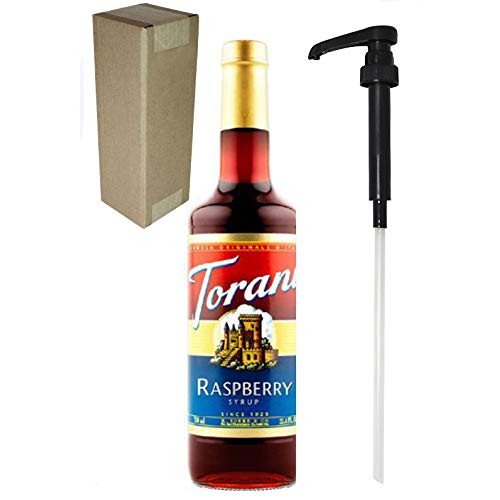 Torani Raspberry Fruit Flavoring Syrup, 750Ml 25.4 Fl Oz Glass