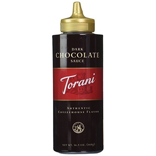 Torani Sauce Squeeze Dark Chocolate 16.5Oz, 2-Pack