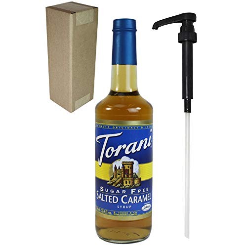 Torani Sugar Free Salted Caramel Flavoring Syrup, 750Ml 25.4 Fl