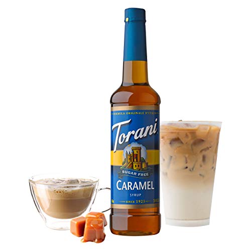 Torani Sugar Free Syrup, Caramel, 25.4 Ounces Pack Of 4