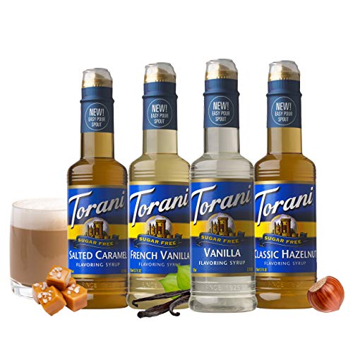 Torani Sugar Free Syrup, Coffeehouse Variety Pack, 4 12.7 Ounce