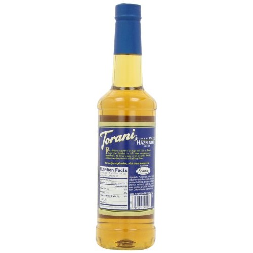 Torani Sugar-Free Syrup, Hazelnut, 25.4-Ounce Bottles Pack Of 3