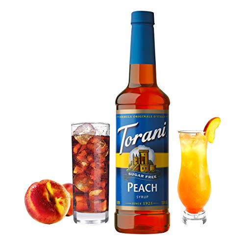 Torani Sugar Free Syrup, Peach, 25.4 Ounces Pack Of 4