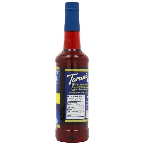 Torani Sugar Free Syrup, Raspberry, 25.4 Ounce Bottle