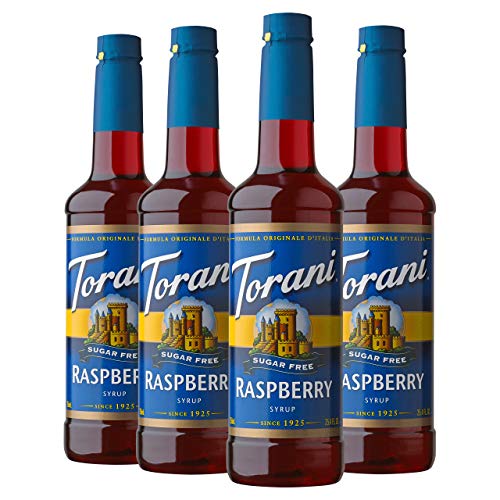 Torani Sugar Free Syrup, Raspberry, 25.4 Ounces Pack Of 4