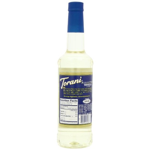 Torani Sugar-Free Syrup, Vanilla, 25.4-Ounce Pet Bottles Pack O