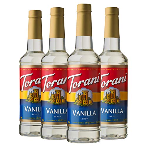 Torani Sugar Free Syrup, Vanilla, 25.4 Ounces Pack Of 4