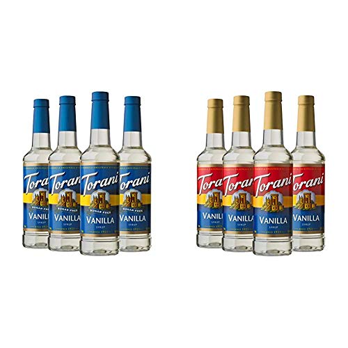 Torani Sugar Free Syrup, Vanilla, 25.4 Ounces Pack Of 4 &Amp; Syru