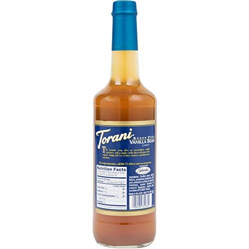 Torani Sugar Free Vanilla Bean Flavoring Syrup, 750Ml 25.4 Fl O