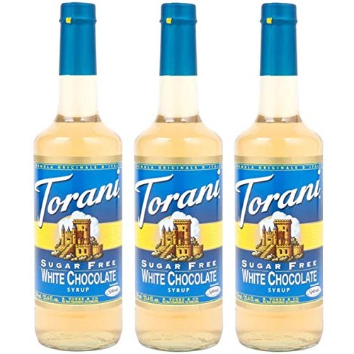 Torani Sugar Free White Chocolate Syrup 25.4-Ounce Bottles Pack