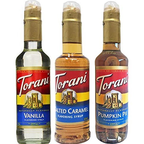 Torani Syrup Flavor 375 Milliliter 3 Pack: Vanilla, Salted Car