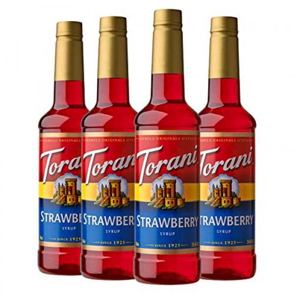Torani Syrup, Strawberry, 25.4 Ounce Pack of 4