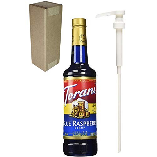 Torani Blue Raspberry Flavoring Syrup, 750Ml 25.4 Fl Oz Glass