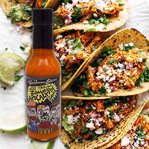 Zombie Apocalypse Ghost Chili Hot Sauce, 5 Ounces - All Natural,