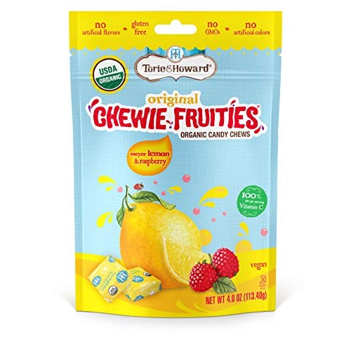 Torie &Amp; Howard Chewie Fruities Organic Candy Lemon &Amp; Raspberry,