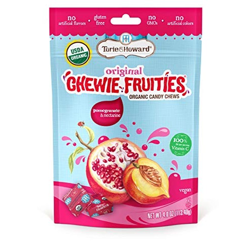 Torie &Amp; Howard Chewie Fruities Organic Candy Pomegranate &Amp; Necta
