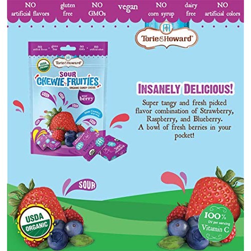 Torie And Howard Chewie Fruities, Sour Berry, 4 Ounce