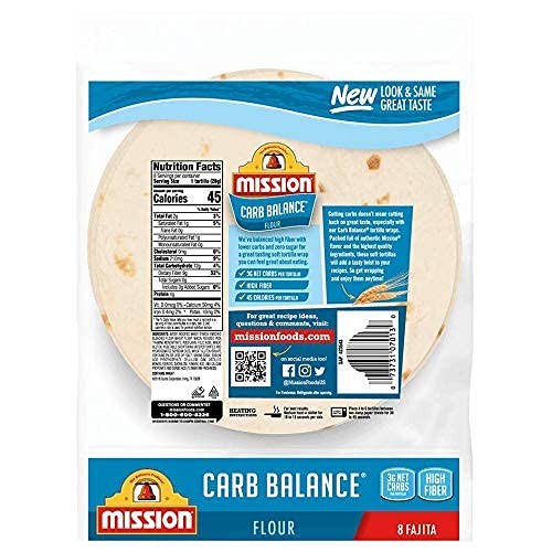 Mission Carb Balance Fajita Tortillas, Low Carb, Keto, 8 Count -