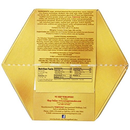 Tortuga Caribbean Banana Rum Cake - 16 Oz Rum Cake - The Perfect