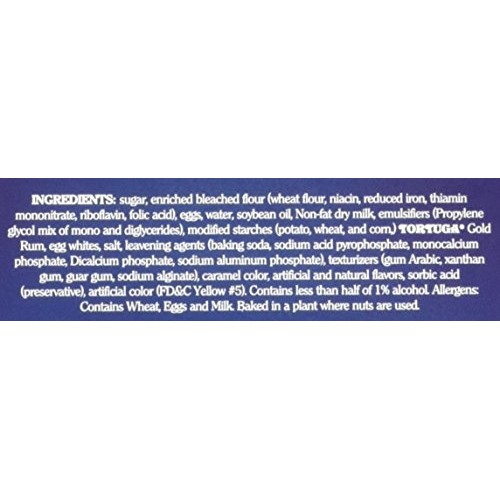 Tortuga Caribbean Blue Mountain Rum Cake - 16 Oz Rum Cake - The