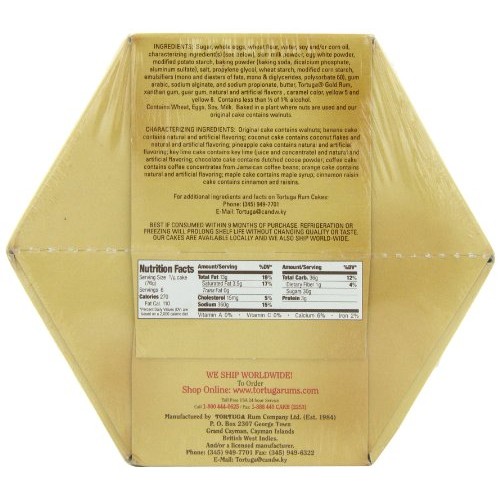 Tortuga Caribbean Chocolate Rum Cake - 16 Oz Rum Cake - The Perf