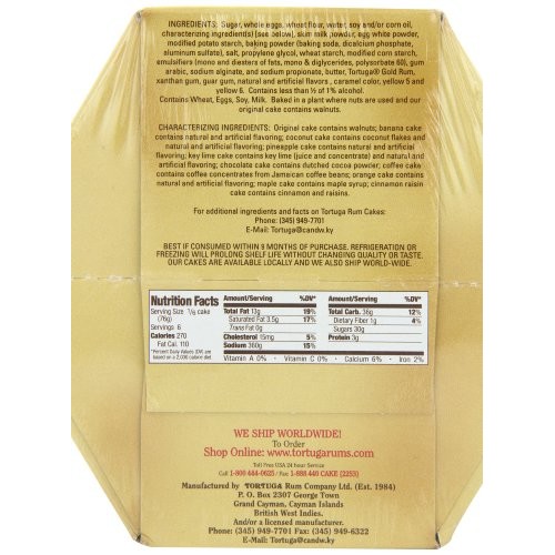Tortuga Caribbean Chocolate Rum Cake - 16 Oz Rum Cake - The Perf