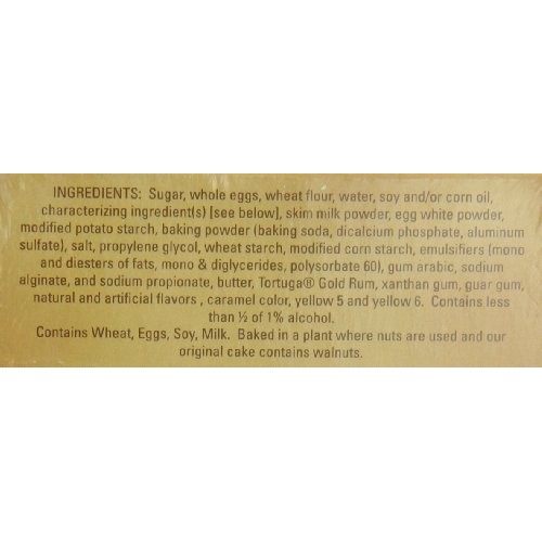 Tortuga Caribbean Original Rum Cake With Walnuts - 32 Oz Rum Cak