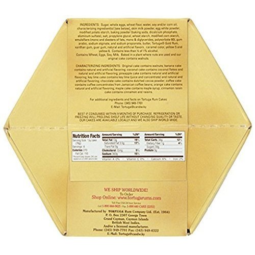 Tortuga Caribbean Rum Cake Assortment - 4Oz Rum Cakes Each