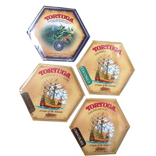 Tortuga Caribbean Rum Cake Assortment - 4Oz Rum Cakes Each