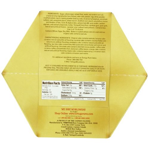 Tortuga Caribbean Rum Cake, Key Lime, Net Weight .32 Ounce907 G