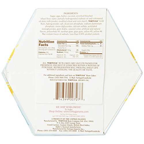 Tortuga Caribbean Taste Of Florida Coconut Rum Cake - 16 Oz Rum