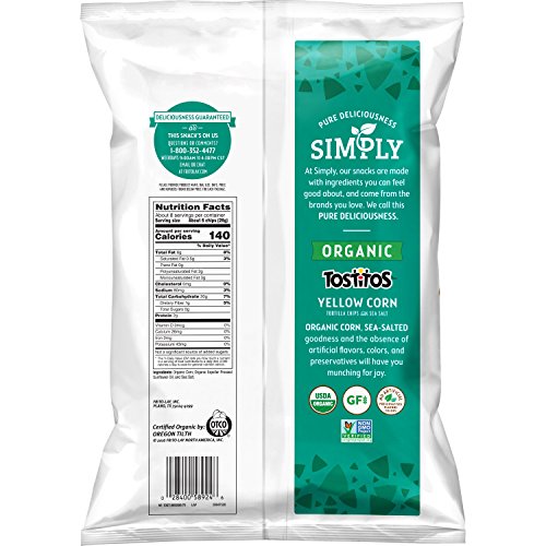 Simply Organic Tostitos Yellow Corn Tortilla Chips, 8.25 Ounce
