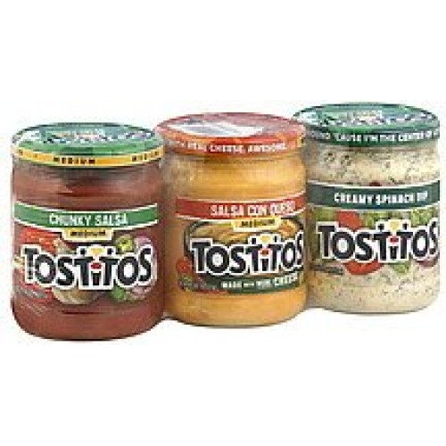 Tostitos Dip, Variety Pack Chunky Salsa , Salsa Con Queso , Crea