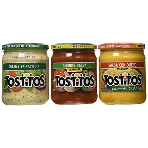 Tostitos Medium Assorted Salsas - Chunky Salsa, Sslsa Con Queso,