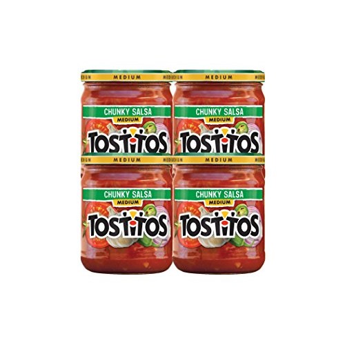 Tostitos Medium Chunky Salsa, 15.5 Ounce Jar, Pack Of 4