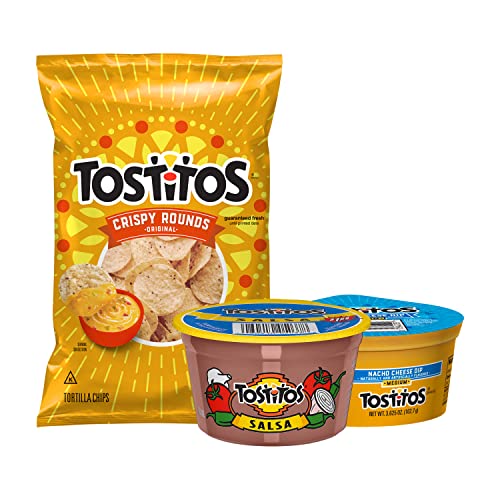 Tostitos Variety Bite Sized Rounds Salsa Cups Nacho Cheese Cups,...