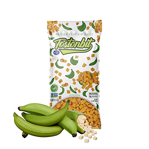 TostonBit Authentic Artisanal Plantain Cubes Snack | Salted | 1....