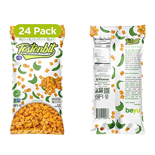 TostonBit Authentic Artisanal Plantain Cubes Snack | Salted | 1....