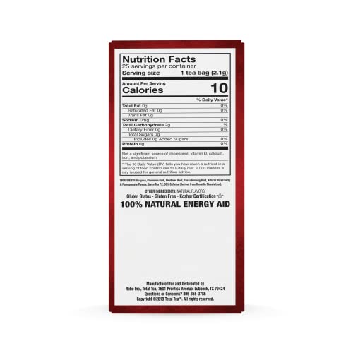 Total Tea Detox Energy Tea 2 | Guayusa Tea | 100% Natural | Bett