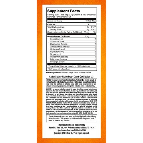 Total Tea Caffeine Free Detox Tea - All Natural - Slimming Herba