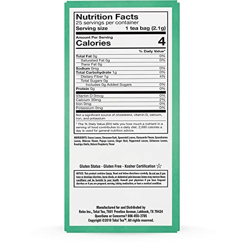 TotalTea Caffeine Free Detox Tea, Slimming Tea with Chamomile, G...