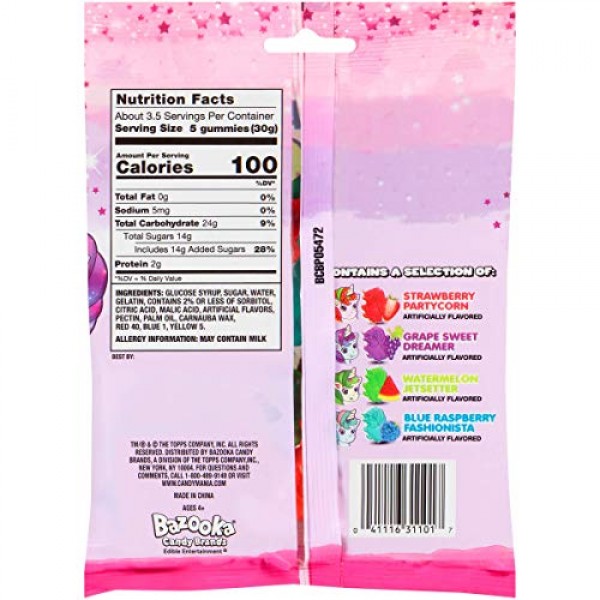Totally Awesome Unicorns Gummies, Assorted Flavors, 3.8 Oz ...