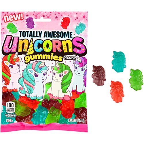 Totally Awesome Unicorns Gummies, Assorted Flavors, 3.8 Oz Bag